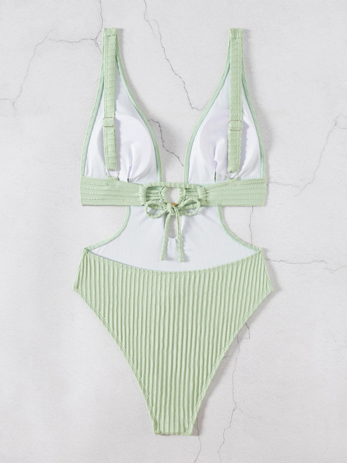 2026 Deep V Neck Cut Out Women Swimwear One Piece Swimsuit Female High Leg Cut Monokini Bather Backless Bathing Swim Beachwear