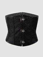Sexy Leather Tight Corset Jacquard Waist Cincher Bust Support Shapewear New Lace-up Court Casaul Elegant Style Corset B8RO