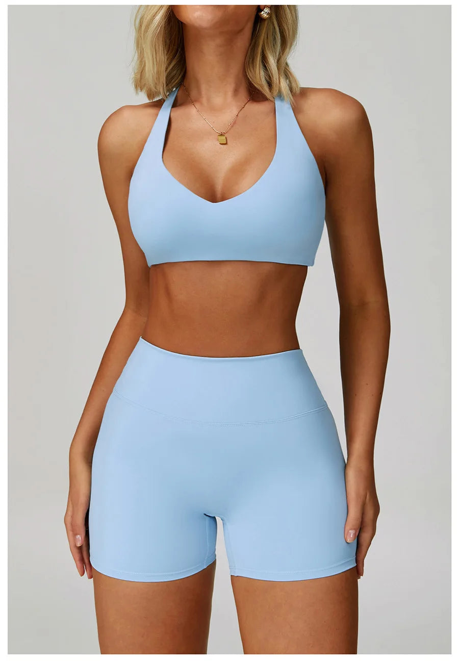 New Sportswear Seamless Yoga Set Gym Clothes Sportswear Long sleeved jacket Women Fitness Set Tracksuits Sports Bra Gym Leggings