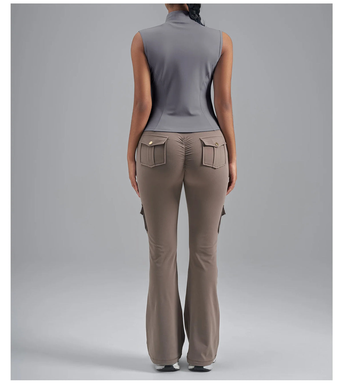 Women Zipper Yoga Shirts Solid Stand Up Collar Elastic Slim Fit Sports Jacket Breathable Sleeveless Sunscreen Workout Clothes