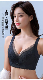 Spring And Summer New Five-breasted Thin Hole Cup Breathable Bra Without Underwire, Breast-proof Sagging Underwear Looks Thin Bh
