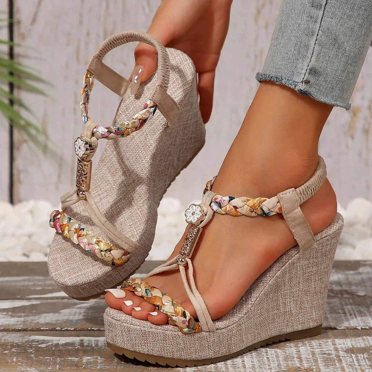 Women Wedges SandalsSummer Fashion Designer Shoes for Women High Quality Platform Sandals Casual Outdoor Sandals Women