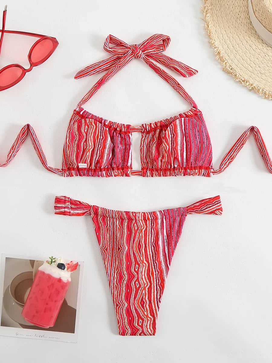 New Sexy Bikini Women's Swimsuit Micro Swimwear High Cut Bandeau Bikinis Sets Two Piece Bathing Suit Swimming for Beach Wear