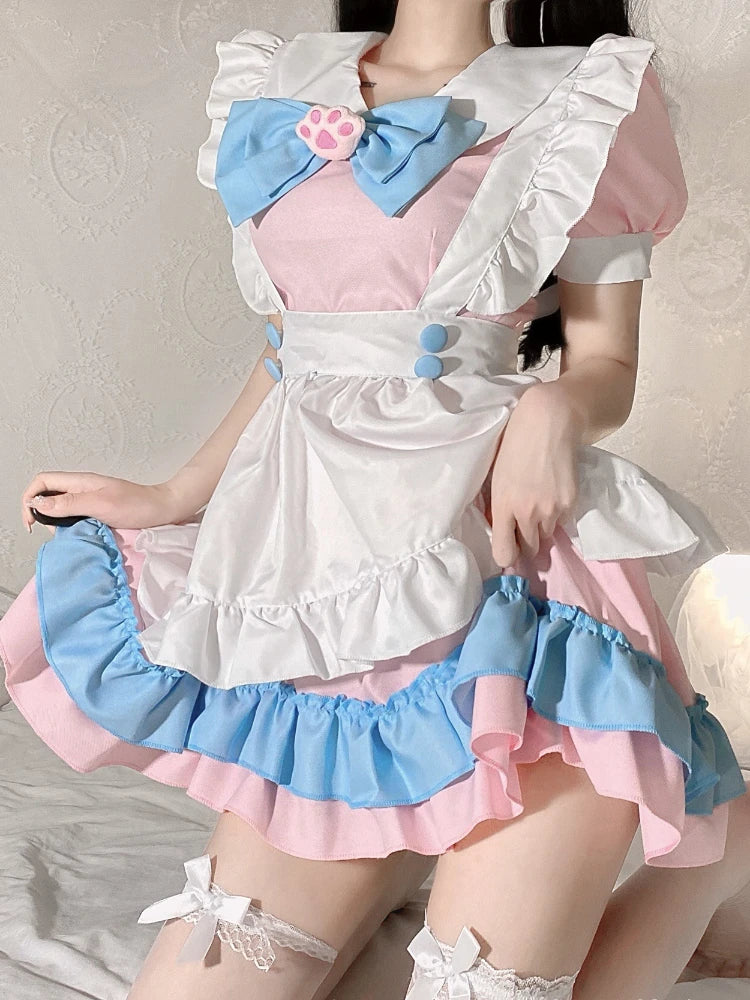 Women Christmas Red Lingerie Plush Patchwork Strapless Tube Dress Christmas Party Cosplay Costume With Arm Sleeve and Choker