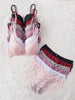 6-Piece Women's Bra Set Sexy Lace Spliced No Lining Push-Up Bra Comfortable Fitting Women's Underwear Set