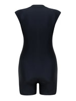 2026 Zipper Rushguard Sleeveless Slim Swimsuit Women One Piece Swimwear Female Bather Bathing Swimming Swim Surf Suit Beachwear