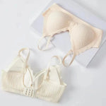 New Top Lace Seamless Women's Underwear Small Chest Gathered Non-slip No Steel Ring Sexy Sling Beautiful Back Bra Thin Section