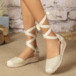 2025 Big Size 42 Summer Bohemian Platform Espadrilles Sandals Women Comfotable Heels Wedges Sandals Shoes Comfy Walk