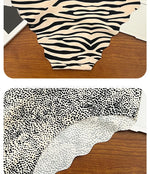 1pcs Seamless Panties Ladies Leopard Print Sexy Underwear Zebra Stripe Briefs Ice Silk Panty Invisible No Trace Solid Underpants