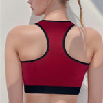 Women Sports Bra High Elastic Support Racerback Yoga Top Comfortable Breathable Workout Crop Top No Pads Underwear For Gym Yoga