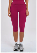 Yoga Pants Women Cropped Pants Sports Pants Fitness Leggings Tights Breathable Quick-drying High Waist Running Workout Pants