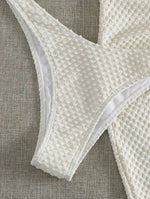 Sexy Halter Women Solid White Bikini Sets Three Pieces With Cover Skirt Swimsuit Swimwear Bathing Suit Beach Outfits Biquini