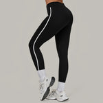Women High Waist Yoga Pants Leggings - Seamless Color Block Fast-Dry Breathable Gym Running Fitness Tights Butt Lifting Effect