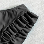 Summer Lotus Leaf Swimsuit for Women Bikini Women's Beach Shorts Defense Bare Swimwear Bather Biquini Solid Swimming Shorts