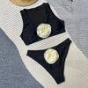 Sexy Black 3D Flower Bikinis Sets Holiday Solid Swimwear Women Swimsuits Bathing Suit Brazilian Bikini De Mujer 2026 Summer