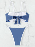 Splicing Mini Micro Thong Bikini Female Swimsuit Women Bandeau Swimwear Two-pieces Bikini Set Brazilian Bather Bathing Suit Swim