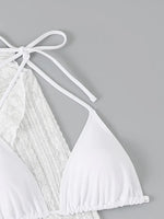 Vintage Swimwear Women Long Sleeve Ruffles Cover Up Skirt 4 Piece Bikini Set 2025 Push Up Beach Bathing Suit High Waist Swimsuit