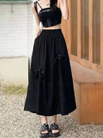 Versatile Knot Spring Summer F Skirt Ele Design Elastic Waist Skirt Sweet Aosphere Skirts For Ladies Fashion Women Skirts HSSZ