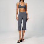 Women's Tracksuit 2 Pieces Yoga Clothes Athletic Wear Fitness Suit Gym Outfits Workout Sets Push Up Sports Bra Capri Pants Suit