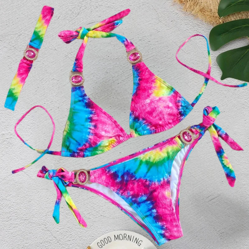 Sexy Bikinis 2026 Swimsuits With Rhinestones Women's Swimwear Female Push Up Bikini Beach Swim Wear Bathing Suits Pool Bather