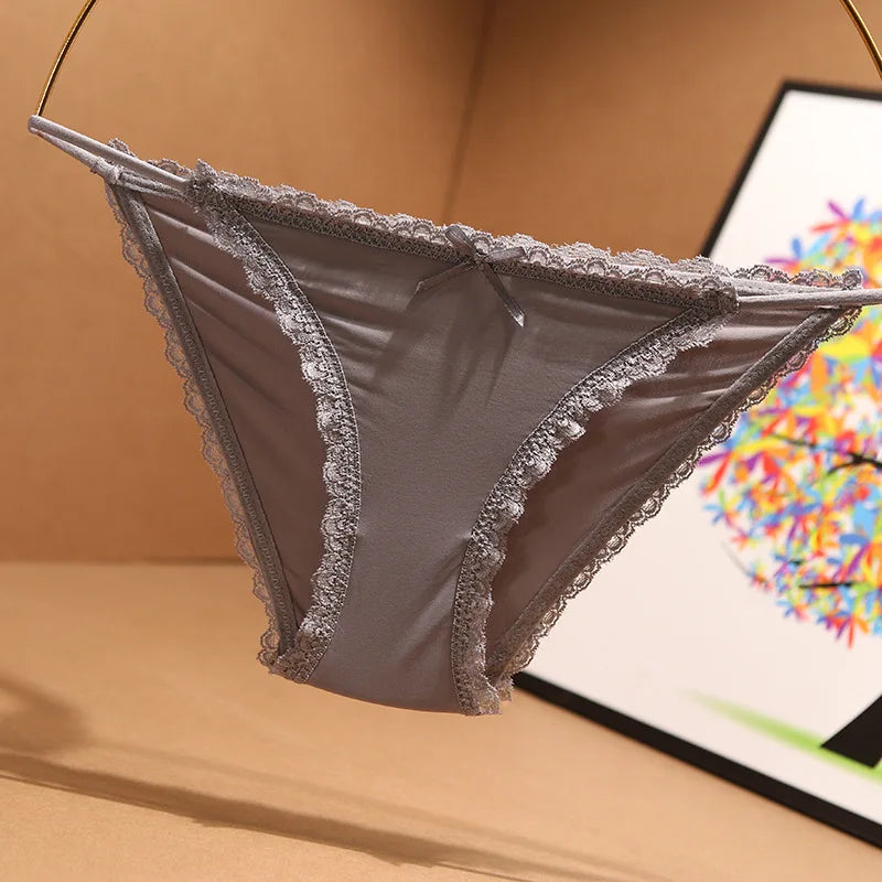 2023 Sexy Women's Panties Breathable Cotton Underwear Sweet Lace Lingerie Cute Female Briefs Comfort Striped Underpants Hot Sale