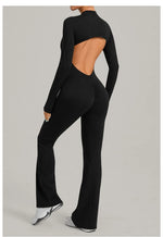 Women's Seamless Yoga Jumpsuits Sports Fitness Gym One-piece Long-sleeves Hip-Lifting Beauty Back Workout Training Bodysuits