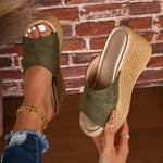 2026 New Summer Women's Sandals Peep-Toe Shoes Woman High-Heeled Platfroms Slides Women Casual Wedges for Women High Sandals