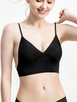 French triangle cup underwear female sense U-shaped invisible bra with large backless neck bra for small breasts
