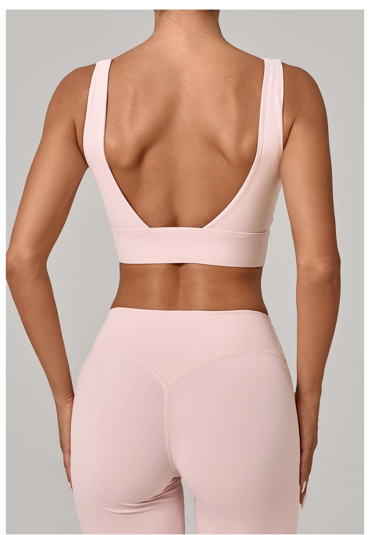 Running Sports Bra Women High Support Open Back Yoga Breathable Slim Fit Fitness Pilates Tank Top With Removable Pads