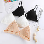 2Pcs/Set Cotton Bras For Women Push-Up Brassiere Sexy Lingerie Female Wire Free Seamless Underwear 1/3 Cup Padded Bralette