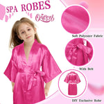 6/5/1Pcs Spa Party Robes Kimono Robe for Girls Silk Satin Kids Bathrobe Birthday Squad Robes Flower Slumber Robe Party Supplies
