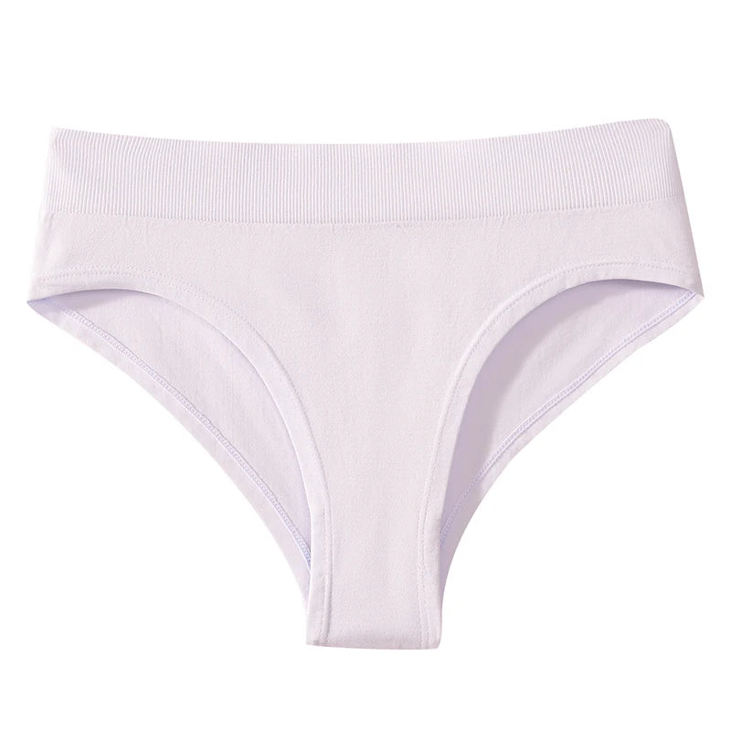 1Pc High Rise Panties Briefs Female Underpants Solid Color Women Seamless Underwear Sexy Lingerie Comfort Sport Intimates S-XXXL