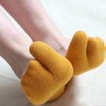 Summer Thin Non-slip Invisible Low Cut Boat Sock for Women Two Finger Socks Solid Breathable Cotton Tabi Socks Comfortable