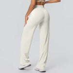 High Waist Wide Leg Yoga Pants Leggings Women Sports Fitness Bell-bottoms Female High Elastic Push Up Gym Workout Flared Pants