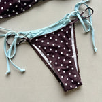 Sexy Orange Polka Dot Print Contrast Micro Bikini 2026 Women Hollow Out Push Up Bra Thong Swimsuit Summer Bathing Suit Swimwear