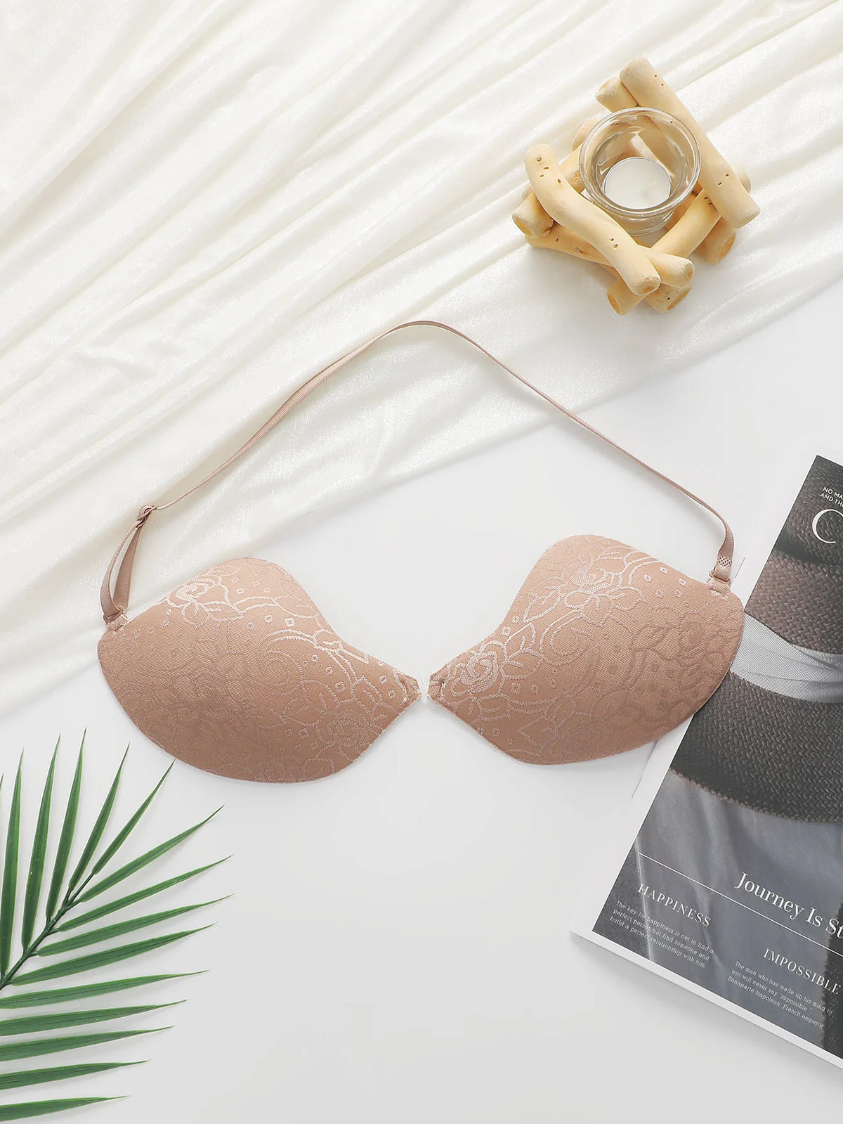 Invisible chest strap detachable women's bra gathered seamless adhesive evening dresses and parties braissere JB2511