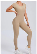 One-piece Yoga Padded Backless Suit Female Rompers Quick Dry Yoga Clothing Workout Bodysuits Scrunch Sports Jumpsuit Women