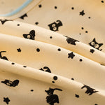 5Pcs/Set Women's Cotton Briefs Cute Black Cat Print Underwear Soft Breathable Underpants Mid-Waist Panties For Female Lingerie