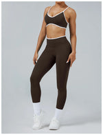 2PCS Yoga Suit Seamless Sports Set Gym Outfits Women Tracksuit Running Workout Clothes Sports Bra Athletic Wear Yoga Clothing