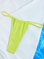 Sexy Micro Bikini 2024 Woman Swimsuit White Ribbed Swimwear Women String Thong Bikinis Set Female Bathing Suit Beachwear Biquini