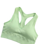 2Pcs/Set Women Deep V Neck Y-Back Padded Tank Bra Rib Cropped Tank Bralette Racerback Strap Daily Inner Top One Size Underwear