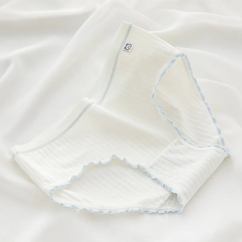 Cute Panties Women Cotton Briefs Breathable Underwear M-XL Lingerie Female Low-Rise Bow Underpants New