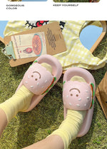 CartoonCutesy3D Sesame Burger Slippers for Women, Summer Outdoor & Home Wear, Anti-Slip Thick Soles, Flat Back Slides,Flip Flops