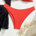 Sexy 4 Pieces Bikinis Sets Women Mesh Long Sleeve Cover Up Beach Skirt Swimwear Holiday Beach Bathing Suit Patchwork Swimsuit