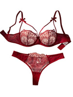 New 2-piece Women's Fashion Black Bra & Brief Sets Intimates Women's Comfortable Lightweight Bow Semi Transparent Lingerie Set