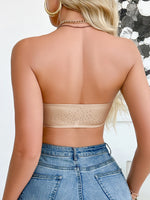 Daily Strapless and Wireless Women's Bra, Seamless Unlined Comfortable Push-up Trendy Solid Color Lingerie