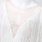 Womens Deep V Midi Fringed Dresses Sleeveless Pencil Party Solid Elegant Sexy Skirt Long Dresses Evening Party Mujer