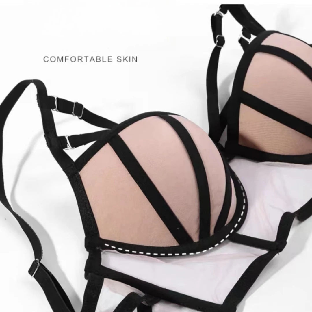 Hot SexyBrief Sets Women's Underwear Set Push-up Bra Panty Sets Comfort Brassiere Adjustable Straps Gathered Lingerie Set