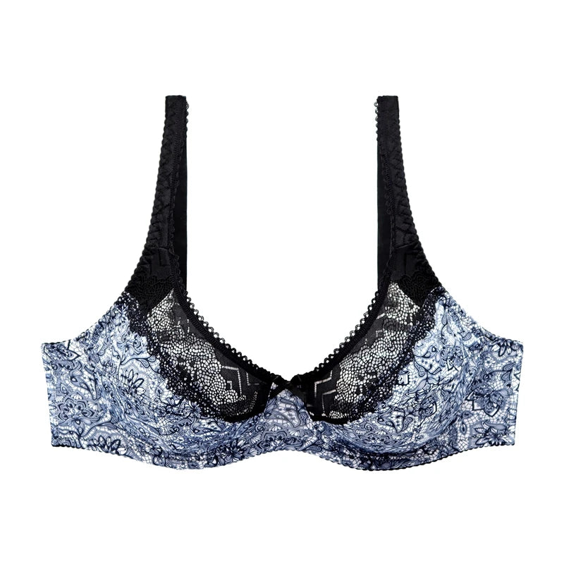 Beauwear Summer Ultra Thin Plus Size Minimizer Bras for Women Unlined Underwear C D DD E 38/85 40/90 42/95 44/100 46/105 48/110