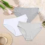 3Pcs/Set Women's Seamless Cotton Briefs Women Panties Solid Color Breathable Underwear Female Low Waist Soft Lingerie S-XXL